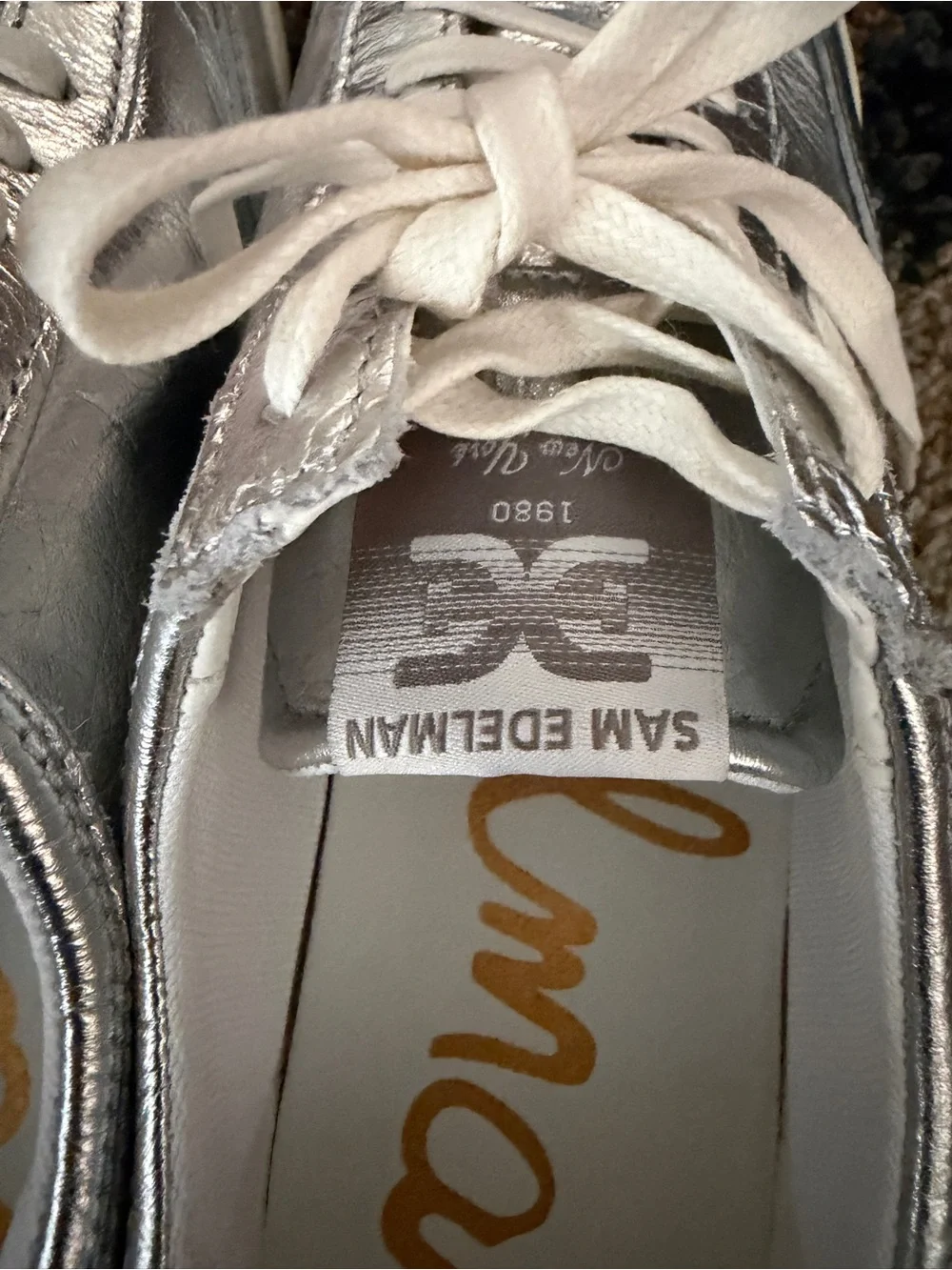 Sam Edelman shiny silver